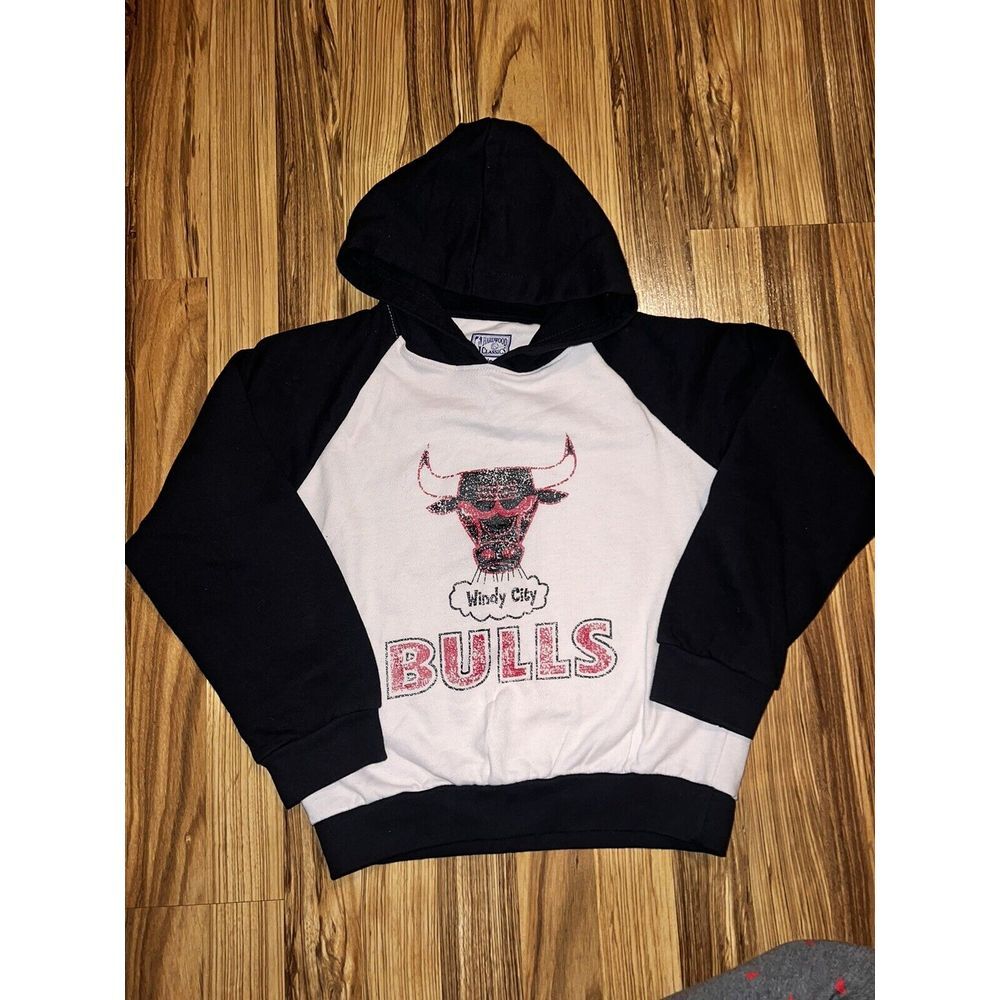 Hardwood Classics Majestic Chicago Bulls Windy City Youth Boys Hoodie M Medium